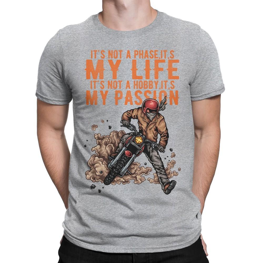 Biker Lovers Mens TShirt Motorbike Motorcycle Funny Skull Tee Top