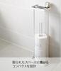 Подставка для туалетной бумаги Yamazaki Jitsugyo 7739 с полкой для хранения туалетной бумаги Tower W16XD12XH52см, белый цвет, прибл.