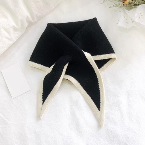 Женский шарф пэчворк цвет пирсинг обернутый короткий шарф ложный воротник зимний уличный велосипедный шарф-обертывание