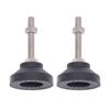 2PCS Furniture Glide Swivel Leveling Mounts Adjustable Table Chair Leg Leveling Pads D50xM8x50