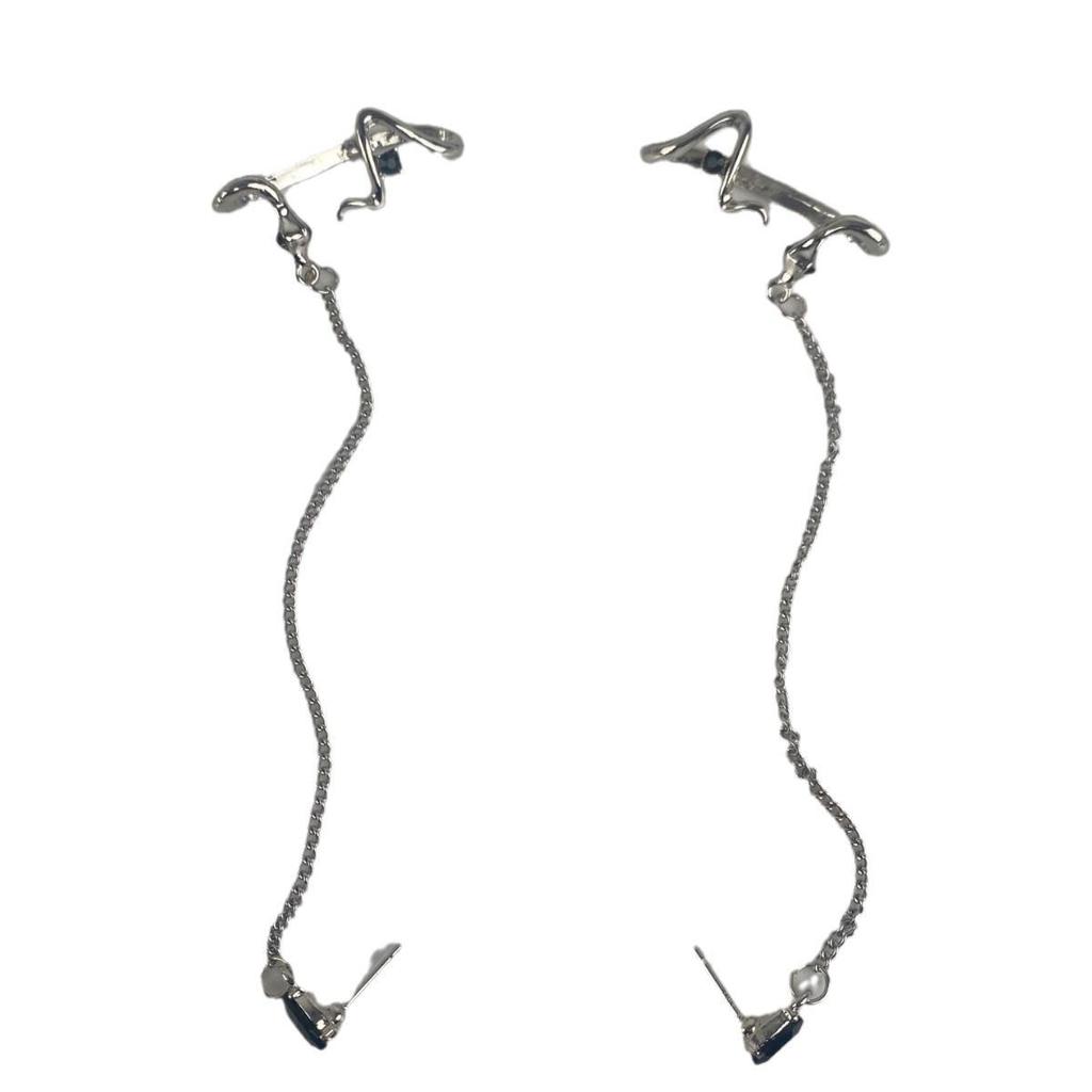 Creative Snake Tassel Earrings: Unique Coiled Chain Design for Trendy, All-Match Style.