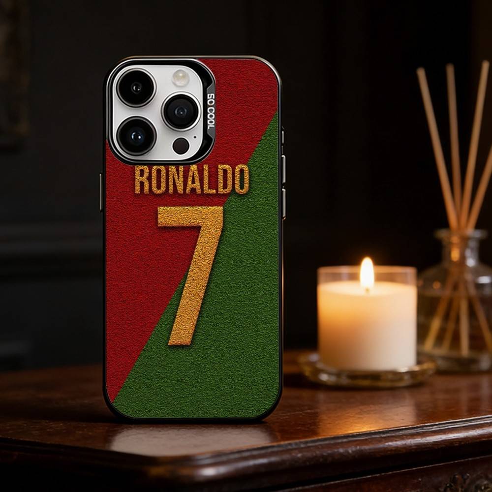 CR7 C-Криштиану Р-Роналду Чехол для телефона Цвет Серебристый Корпус Для IPhone 17 16 15 14 13 12 11 Pro Max Plus