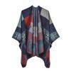 Women's Ethnic Style Thickened Shawl Cape: Autumn/Winter, Plus Size, Slit Design, Travel Scarf