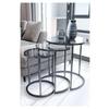 Столик для раскроя C, черный металл - прозрачное дымчатое стекло