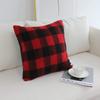 Подушка в клетку, Наволочка в черно-белую клетку, Грелка для рук для гостиной, Плюшевая подушка, Подушка для дивана, Подушка для поясницы