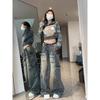 2024 Multi-pocket Design High-street Cargo Pants Women Wide-leg Trendy Niche Washable High-waisted Jeans Women Y2k Baggy
