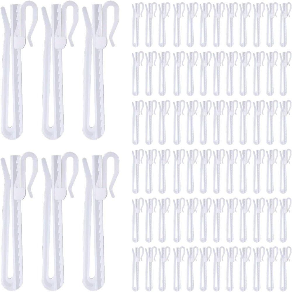 Plastic Plastic Curtain Hooks 85mm Pinch Pleated Curtain Drapery Pin Hook  For Window Curtain