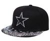 Sproutsy Men's Snapback Baseball Cap, Outdoor Hat, Streetwear, Paisley Star Design (Black)