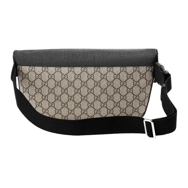 Gucci GG Supreme регулируемый плечевой ремень застежка-молния холст холщовая сумка поясная сумка мужская светло-коричневая