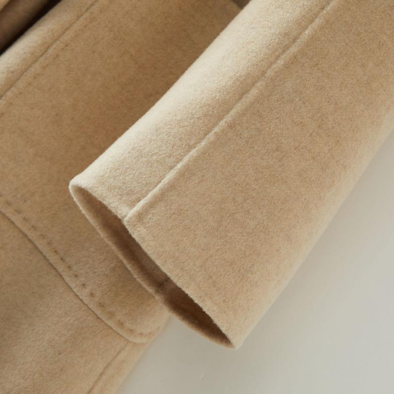 Женское пальто из 100% шерсти TIDENOVEL Осеннее шерстяное длинное пальто Ручной работы Пальто-бушлат Зимняя теплая кашемировая длинная куртка