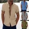 Летняя мужская элитная брендовая рубашка с коротким рукавом и отложным воротником, контрастное деловое рабочее платье, свадебные рубашки для мужчин, блузки, топы