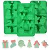 Multicavity Santa Elk Cake Silicone Mold Snowflake Snowman Chocolate Candy Biscuit Making Christmas Baking Tool Soap Candle Mold