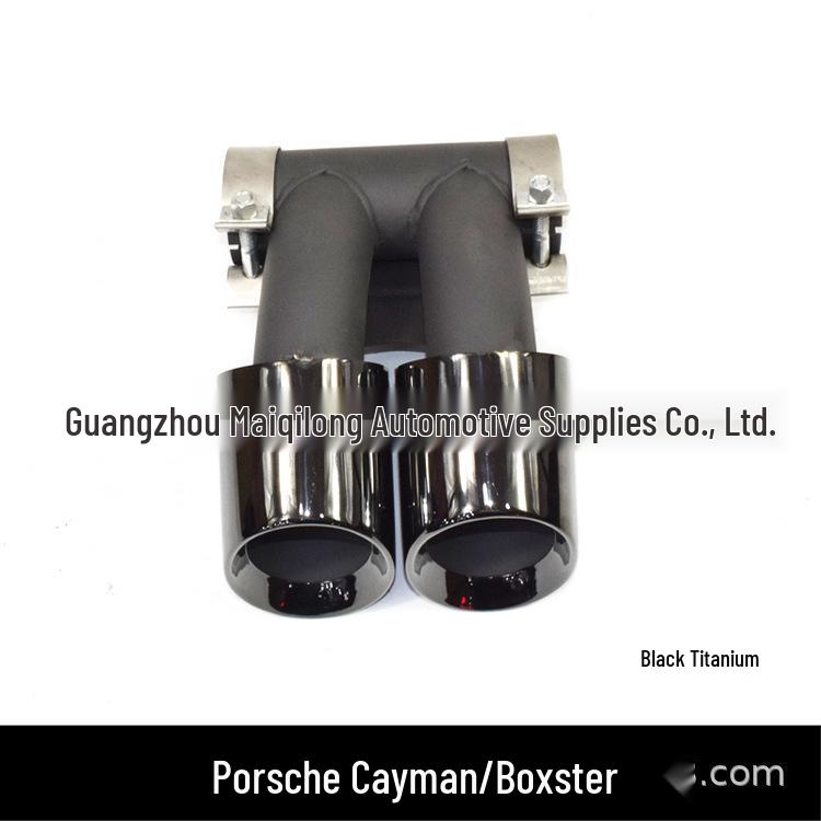 Черный патрубок с двумя выходами для Porsche 718 Boxster/Cayman 981 GTS Модификация выхлопной системы