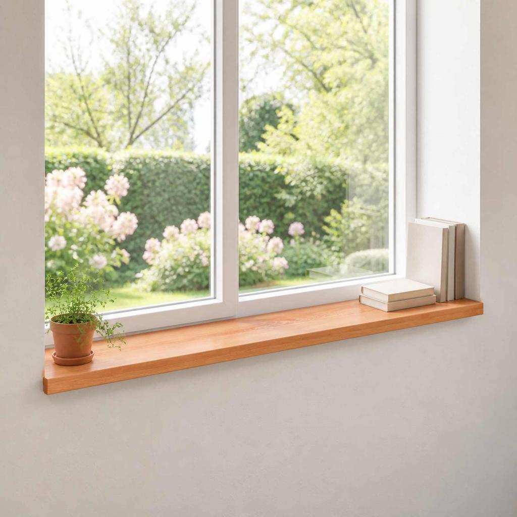 Window Sills 2 pcs. Painted 140 x 40 x 2 cm Solid Wood Beech