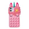 Чехол для телефона Pop Fidget Toys Bubble с ремешком для Samsung A32 A71 A51 A12, чехол для iPhone 11 12 Pro MAX, мягкий противоударный чехол с мультяшным розовым единорогом