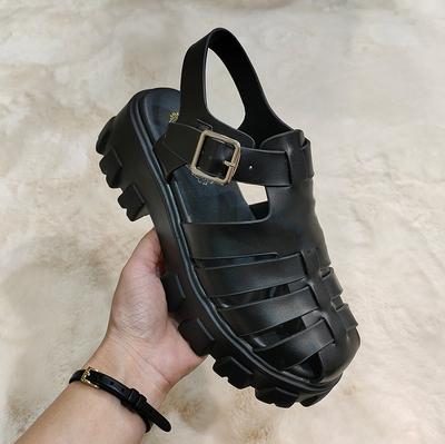 Новые сандалии на толстой подошве, женские сандалии с открытым носком, римские сандалии, женская повседневная пляжная обувь, летние сандалии на платформе, женские