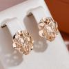 Personality Hollow Drop Design Glossy Earrings for Women Party Fashion Accessories Gold Color Jewelry