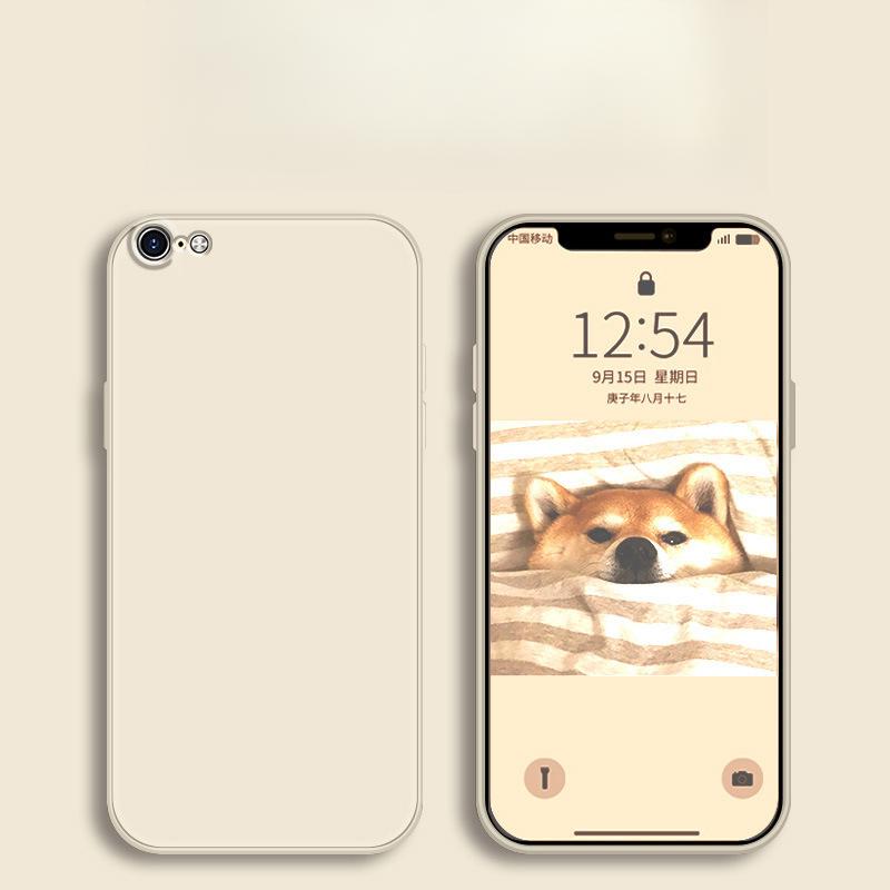 Подходит для Apple 6s Чехол для мобильного телефона Защитный чехол для iPhone Жидкий мягкий силиконовый чехол с полным покрытием Противоударный чехол для мужчин и женщин