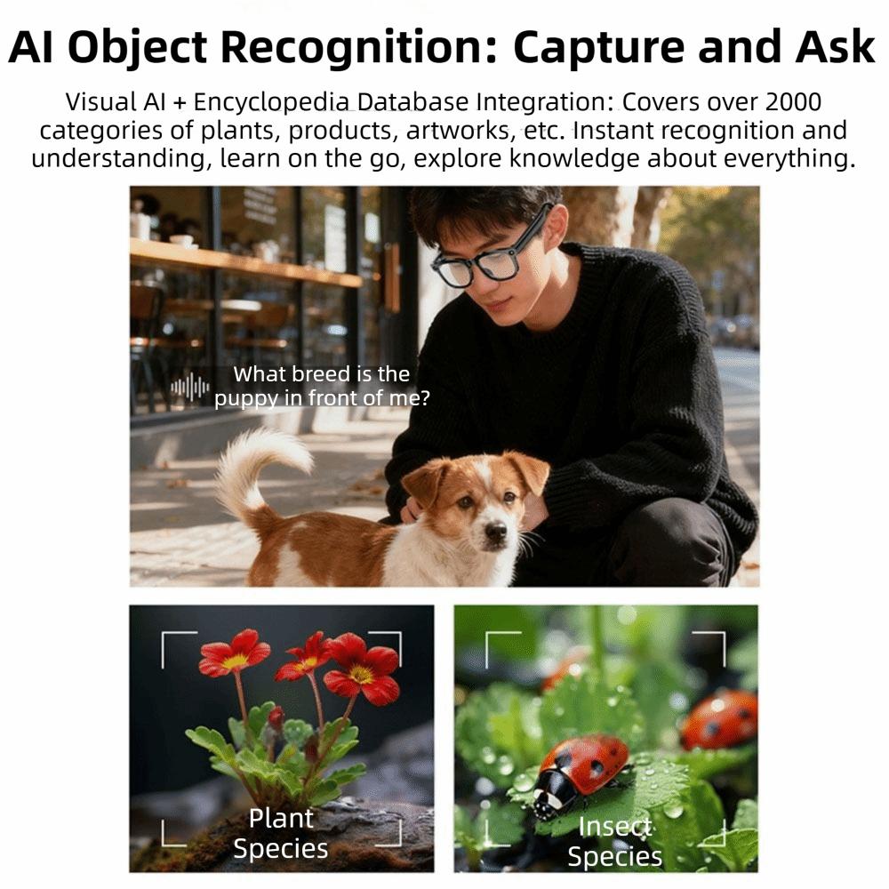 Anti-Blue Light AI Smart Glasses Real-time Translation Smart Video Glasses  Voice Call