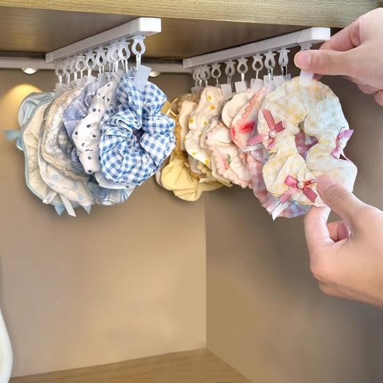 Подвеска-органайзер для резинок для волос с 20 зажимами, держатель для хранения аксессуаров для волос, для шарфов, бантов для волос, повязок