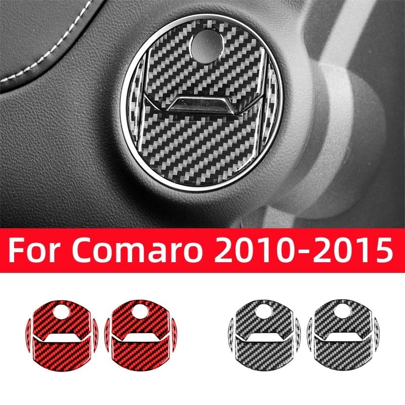 Настоящее углеродное волокно для Chevrolet Camaro 2010-2015, аксессуары для салона автомобиля, боковая часть кондиционера, вентиляционная накладка, декоративная наклейка