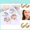 Fashionable Asymmetrical Geometric Circle Earrings Trendy Alloy Jewelry