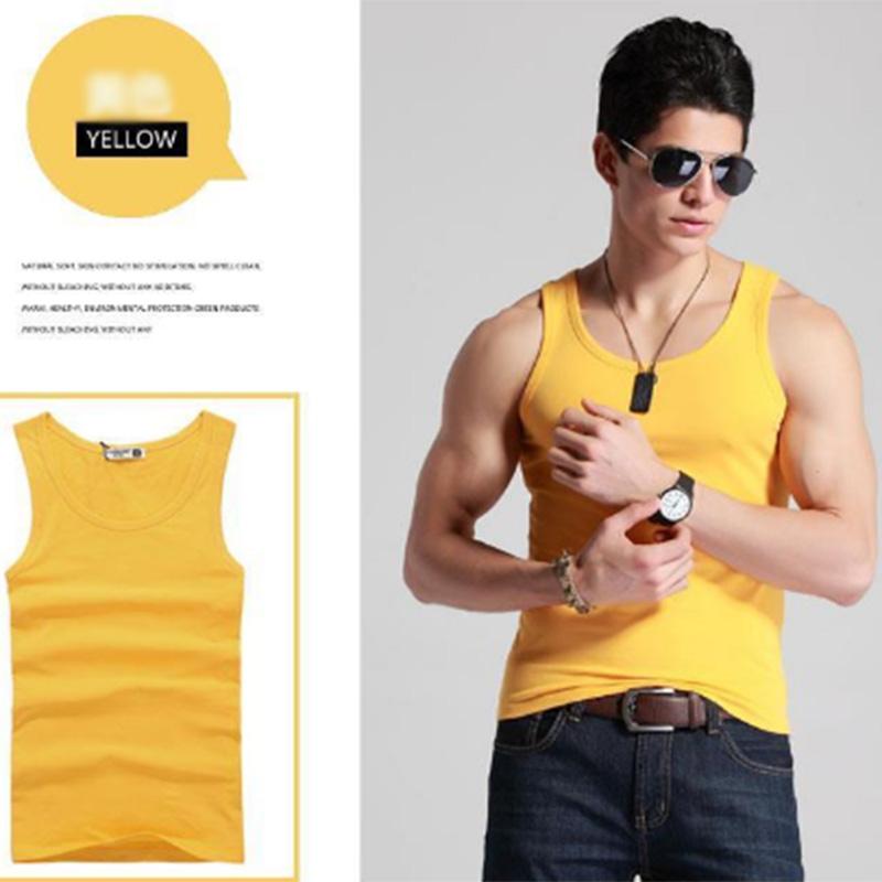 Мужской жилет для спорта и отдыха, сплошной цвет, хлопковый низ, эластичный плотный спортивный жилет для фитнеса, бег с препятствиями, впитывающий пот