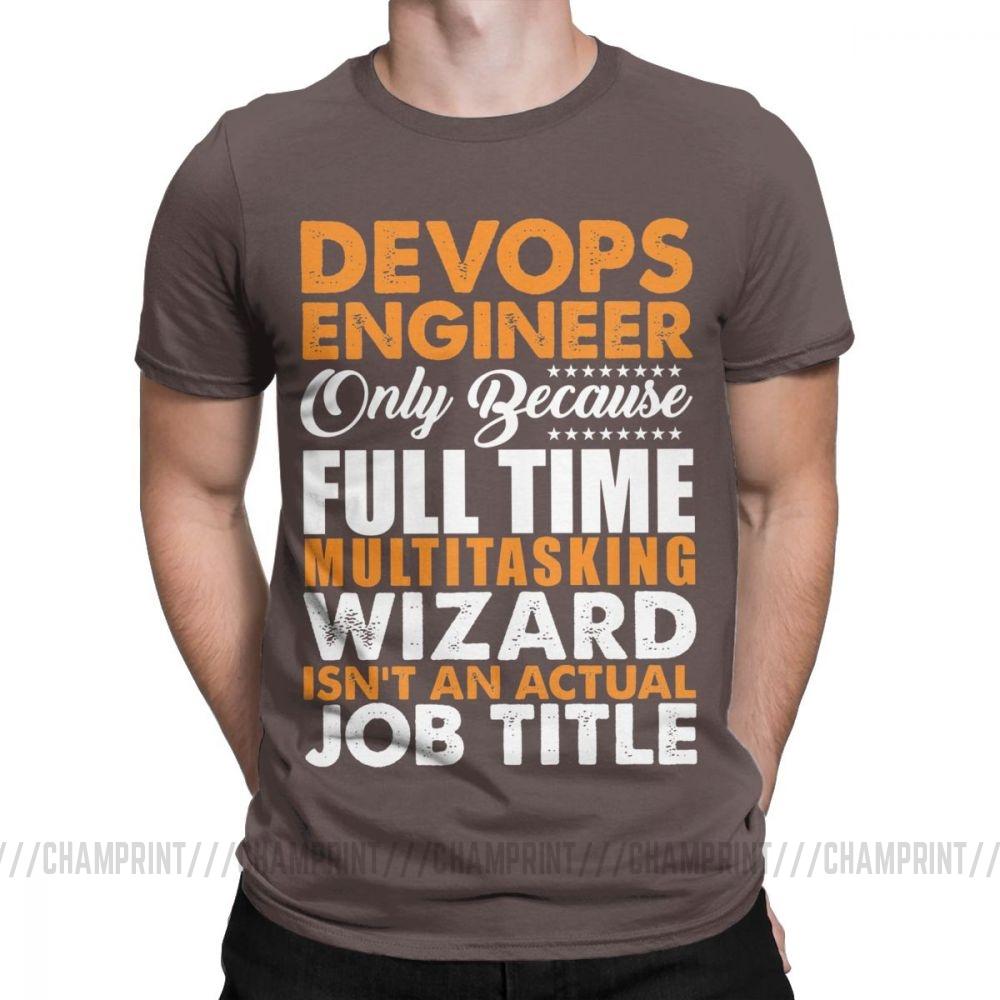 Devops T Shirts Engineer Is Not An Actual Job Title Funny Coder Programmer Men T Shirts