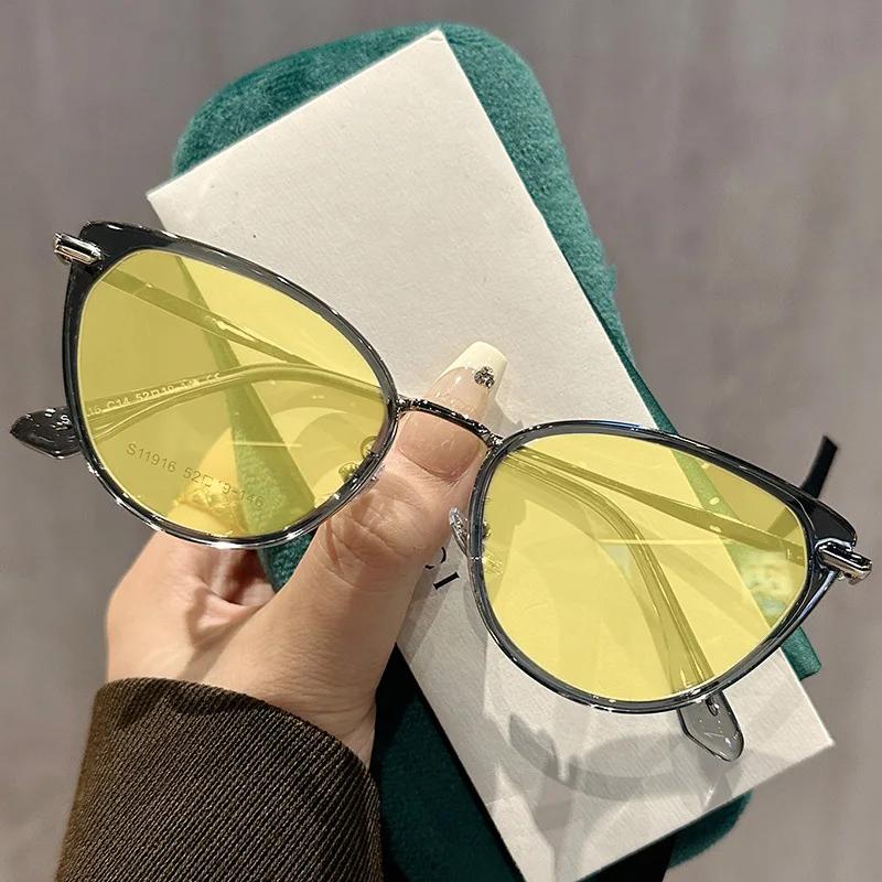 Модные очки для близорукости «кошачий глаз», очки для ночного видения, готовые очки для коррекции зрения, унисекс, диоптрии от 0 до -4,0