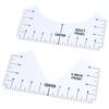 8 Pcs T-Shirt Ruler Guide V Neck Alignment Tool To Center Designs Measurement
