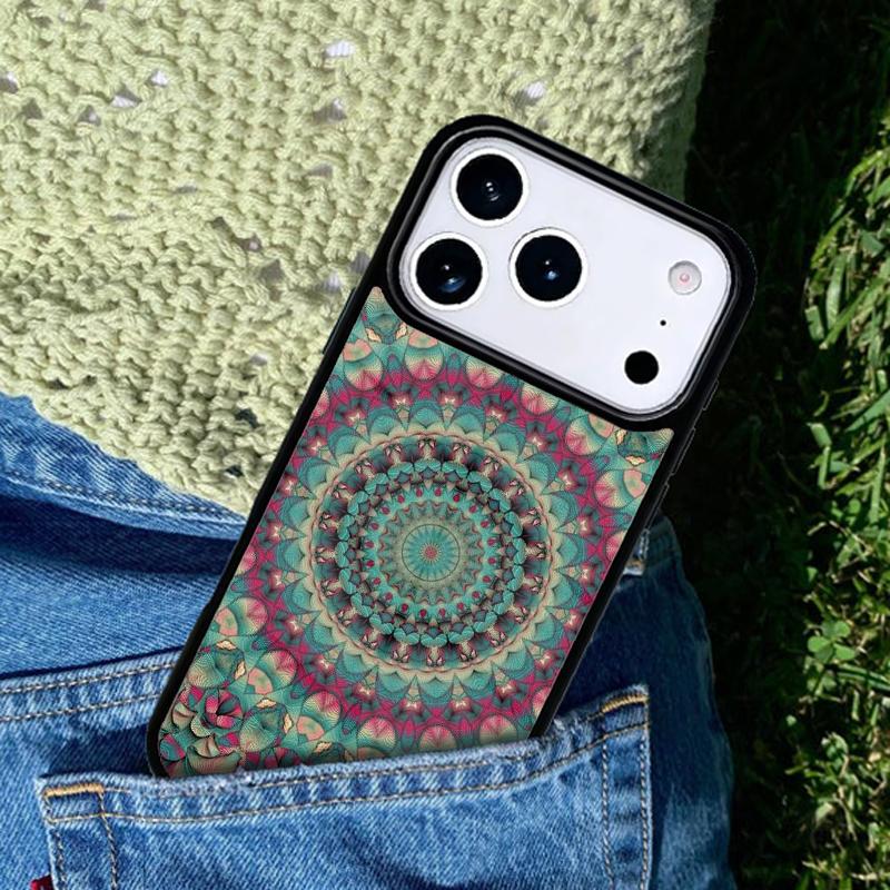 Mandala Flower Totem mobile phone case Compatible with IPhone 17 16 15 14 13 12 11Pro Max 17 Air cover