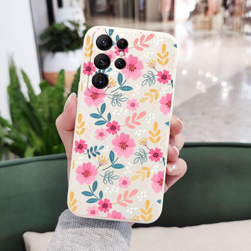 Чехол на телефон с весенним узором для Samsung Galaxy S25 FE S24 S23 S22 S21 S20 S10 S10E S9 Ultra Plus Note 20 Ultra 10 9 Plus