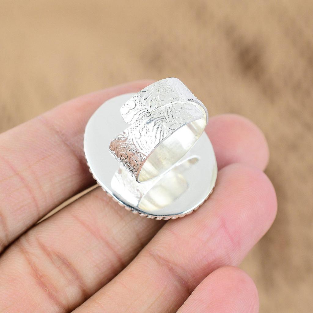 Натуральный камень Звездный Рубин 925 Серебро Мультикамень Регулируемое кольцо для женщин