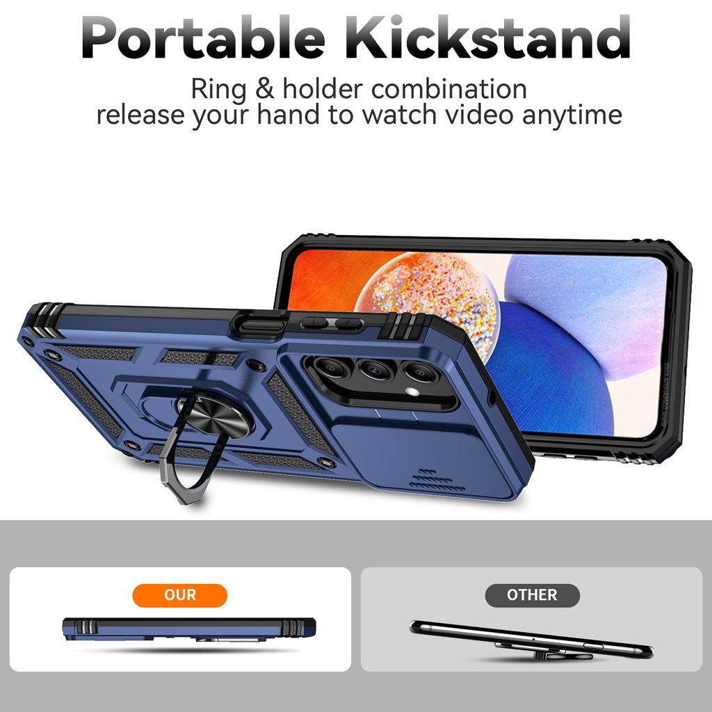 For Samsung Galaxy A35 5G Case Camera Slide Protector Kickstand Shockproof Phone Cover