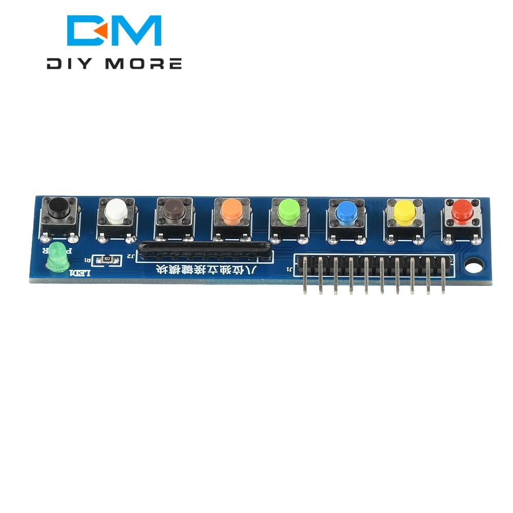 8 Independent Key Button Touch Button Module 3.3-5V with LED Indicator Keyboard Module for Arduino ARM Raspberry Pi
