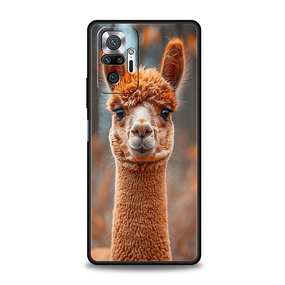 Милый Чехол для Телефона с Альпакой Для Xiaomi Redmi Note 13 12 5G 11 10 Pro Plus 4G 9S 9 8 7 9T 13C 12C 10C 9C 9A Силиконовый Чехол