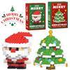 Christmas Gifts Micro Building Block Series Santa Claus Reindeer Puzzle Assembling Bricks Table Decoration Toys Children Kids