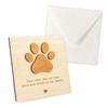 Pet Memorial Card Pet Dog Puppy Wood Ornaments for Outdoor and Indoor Remembrance Memorial Gift Pet Toe Beans