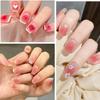 Градиентная наклейка для ногтей 3D Желейно-красный Пудровые румяна Слайдер Круглый Галогенный краситель Милый Омбре Дизайн ногтей Полупрозрачные Гель-лаковые обертывания Дека