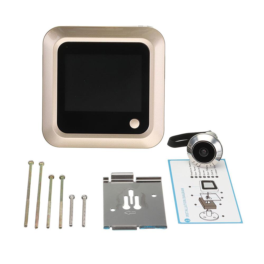 2,4-дюймовый видеодомофон 145-градусный глазок видеоглазок дверной звонок умный дом наружная камера монитор визуальный дверной звонок