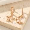 Fashion Asymmetrical Stars Moon Dangle Earrings for Women Cubic Zirconia Earring Jewelry Party Accessories