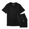 Amazon Essentials 6-Pack Men's Breathable V-Neck Short Sleeve T-Shirts, 100% Cotton, Black, Size Small