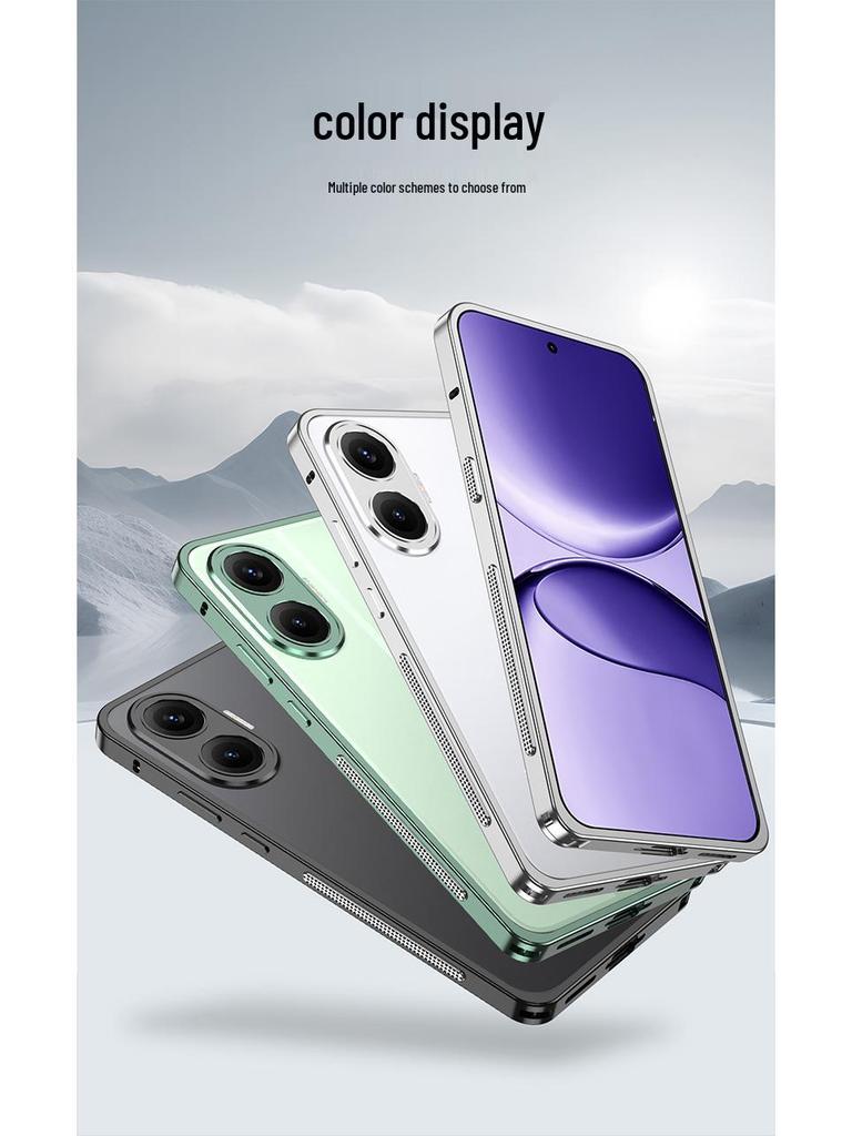 Металлический бампер-чехол Xiaomi Poco F7 & Redmi Turbo4Pro с пряжкой в виде морского конька