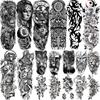Full Arm Tattoos Stickers Waterproof Tattoos Stickers Long Lasting Waterproof Large Flower Arm Tattoos Stickers