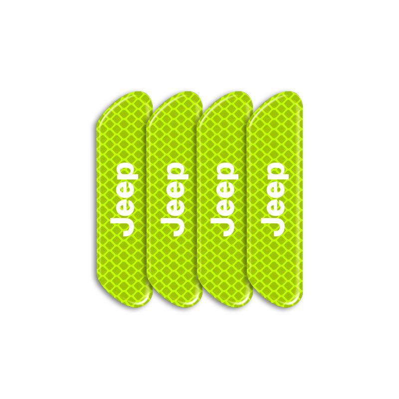 CNG1 4PCS/set Car Reflective Strips Warning Stickers Badge For Jeep Gladiator Grand Cherokee Compass Accessory Renegade Wrangler JL