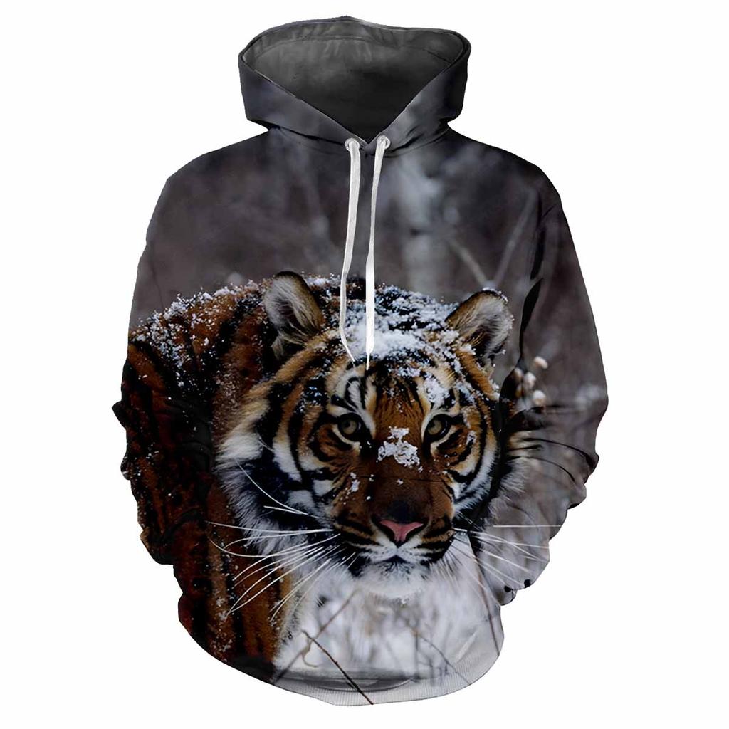 Тигр Животное Зверь 3D Печатный Весна И Осень Мужчины С Толстовкой Свободный Повседневный Модный Личность Для Создания Удобной Одежды