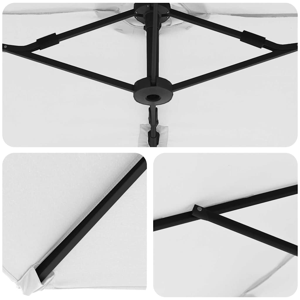 Sun Umbrella Sand 372 x 198 x 243 cm Polyester and Aluminum