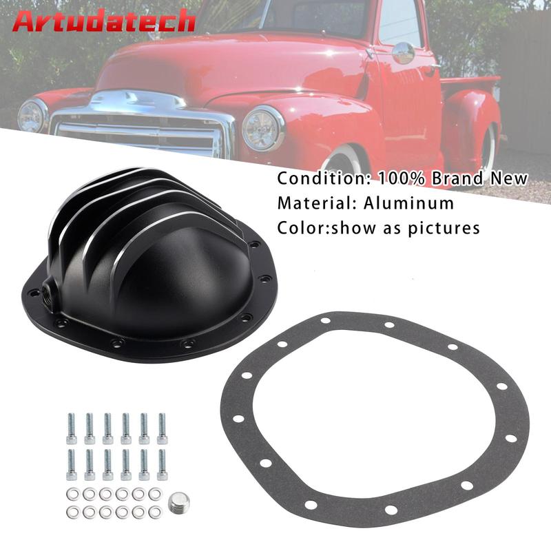 Artudatech 12 Bolt Black Aluminum Differential Rear End Cover For GM Chevy C10 8.75" truck Car Accessories