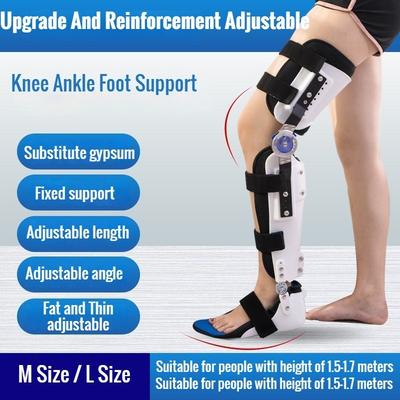 Новый регулируемый по углу и высоте ортез для колена, голеностопа и стопы, поддержка бедра и коленного сустава, фиксатор стопы, реабилитация, защита связок