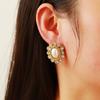 Серьги Ying Tai из нержавеющей стали с покрытием из 18-каратного золота, с искусственным жемчугом и цирконами